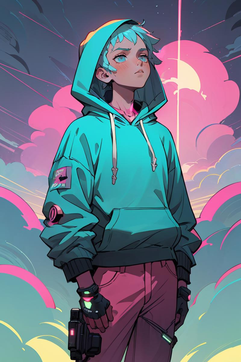 01963-2748742201-(best quality, masterpiece), 1boy, cyberpunk, hoodie, neon, cloudy sky,.png